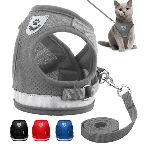 Cat Harness and Leash Set Reflective Kitten Puppy