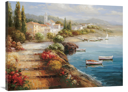 Global Gallery GCS-130143-3040-142 30 x 40 in. Seaside Stairsteps Art 