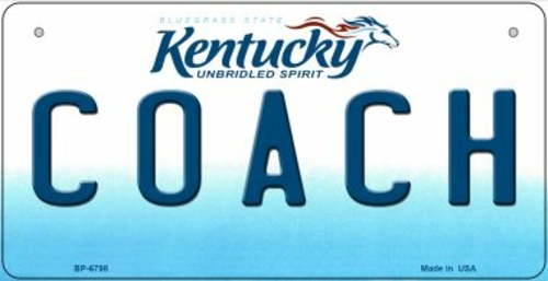 Smart Blonde BP-6798 3 x 6 in. Kentucky Coach Novelty Metal Bicycle Pl