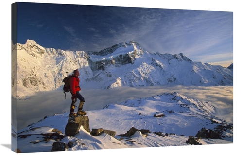 Global Gallery GCS-397824-2436-142 24 x 36 in. Mt Sefton, Climber 