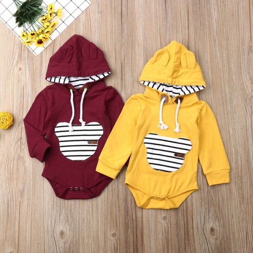 Toddler Kids Baby Boy Girls Bear Head Hooded