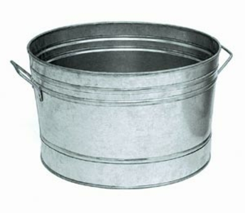 Achla C-50 Galvanized Steel Tub Round Outdoor Cooler