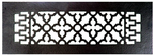 Acorn GR8BG 14" x 4" Cast Iron Decorative Grille - Black