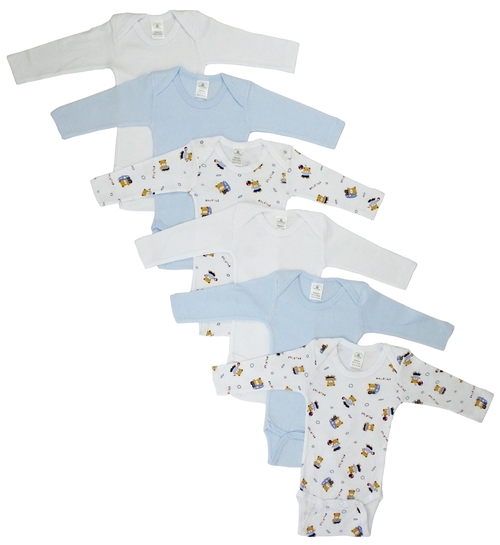 Bambini CS-102S-Bear-102S-Bear Boys Longsleeve Printed Variety, Wh