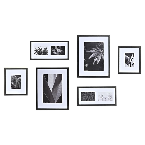 Photo frame DKD Home Decor 33 x 2 x 45 cm Crystal Black White/Black