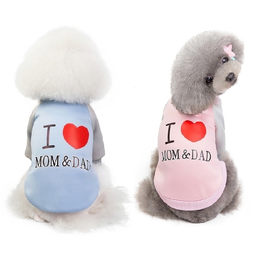 Main Cute Dog Clothes For Small Dog I Love MOM&DAD image