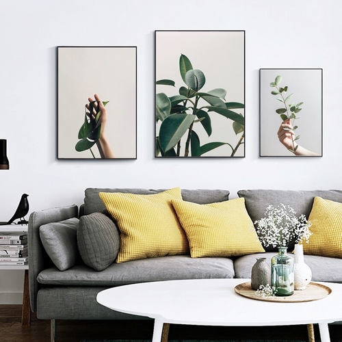 Green Tree Branch Still Life Painting