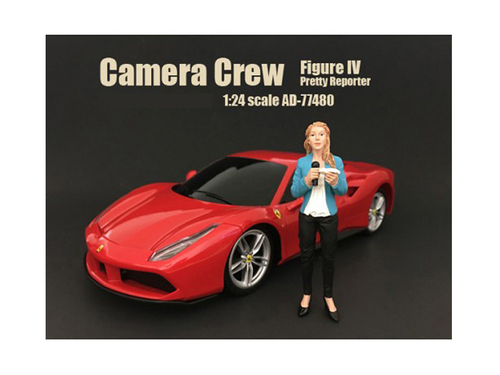 Camera Crew Figure IV \Pretty Reporter\" For 1:24 Scale Models by