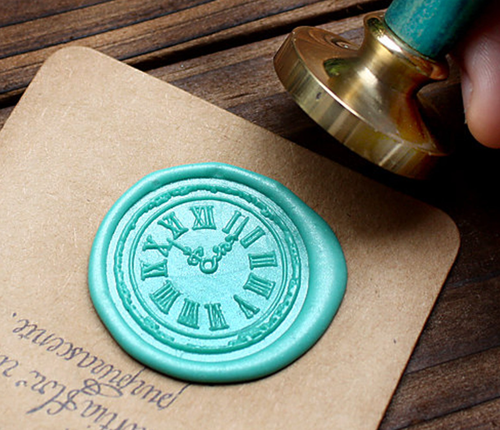 Clock Metal Stamp / Wedding Wax Seal Stamp / Sealing Wax Stamp