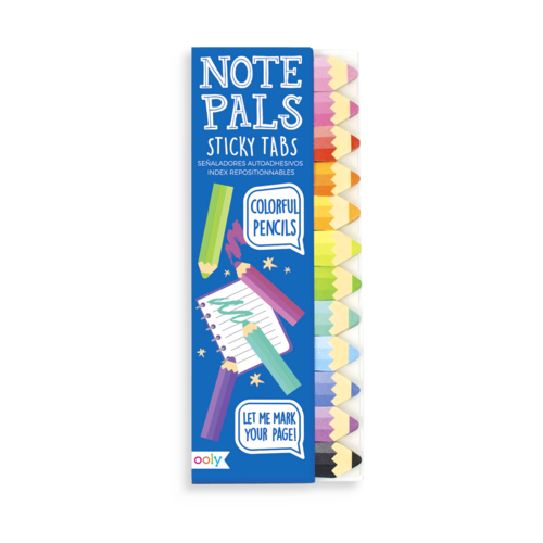 Ooly 121-017 Note Pals Sticky Tabs Colorful Pencils - Set of 180