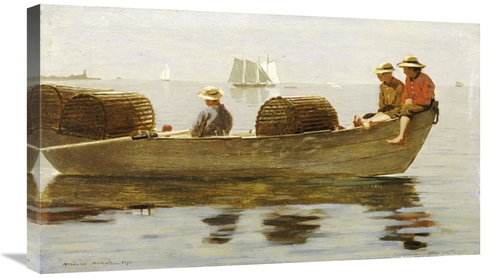 Global Gallery GCS-268135-30-142 30 in. Three Boys in a Dory Art Print