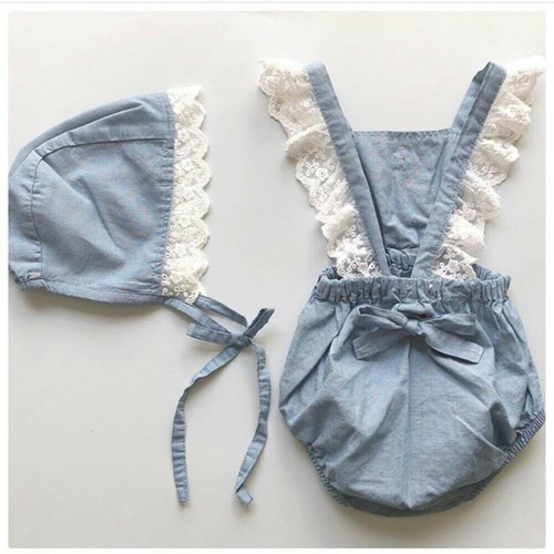 Cute Newborn Baby Girl Boys Bodysuits Hats Clothes