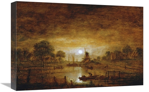 Global Gallery GCS-283282-22-142 22 in. Title Unknown - Boats at Sunse