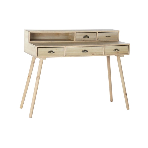 Desk DKD Home Decor White Magenta Natural Navy Blue Wood MDF Wood 120