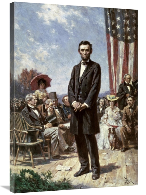 Global Gallery GCS-277538-36-142 36 in. The Gettysburg Address Art Pri