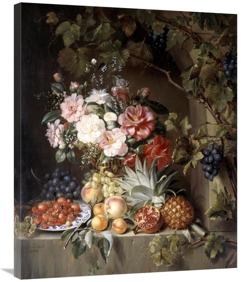 Global Gallery GCS-279720-36-142 36 in. Still Life with a Basket of Fl