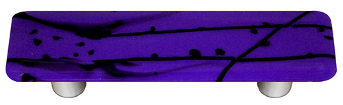 Hot Knobs HK3118-PA Mardi Gras Black with Cobalt Blue Rectangle Glass 