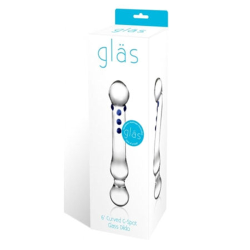 Glas 6 in. Textured G-Spot Glass Dildo