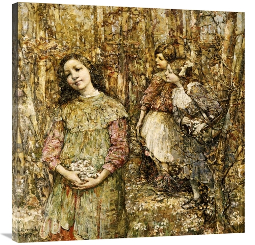 Global Gallery GCS-266585-36-142 36 in. Gathering Snowdrops Art Print 