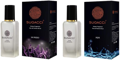 S SUGACCI Aqui & La Pazzo Perfumes for Men and Women combo pack Eau De
