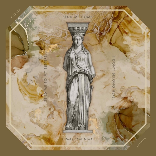 Caryatid - Beige - 100% Silk Scarf 