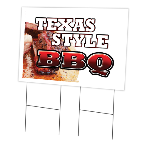 SignMission C-2436-DS-Texas Style BBQ 24 x 36 in. Texas Style BBQ Yard