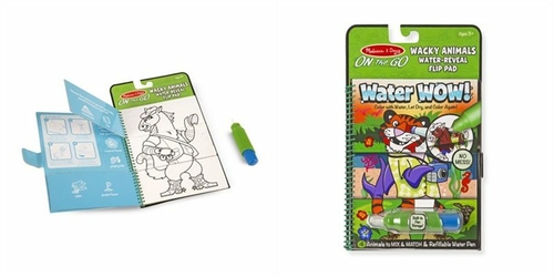 Melissa & Doug 173742 On the Go Water Wow Wacky Animals Flip Pad