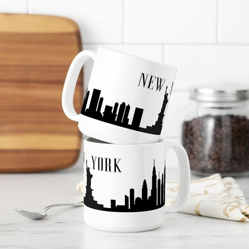 Cathys Concepts NYC-3900ST 20 oz New York Cityscape Coffee Mugs