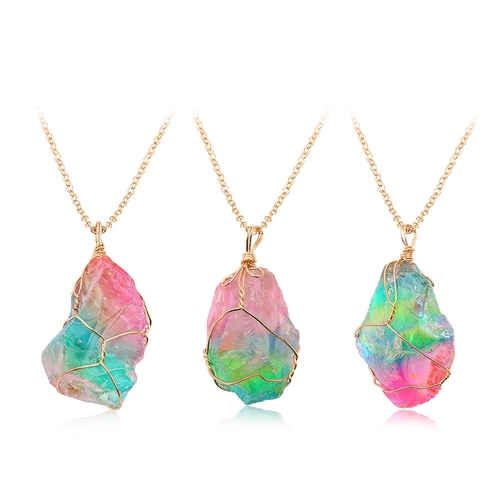 Hot 1 X Irregular Rainbow Stone Natural Crystal