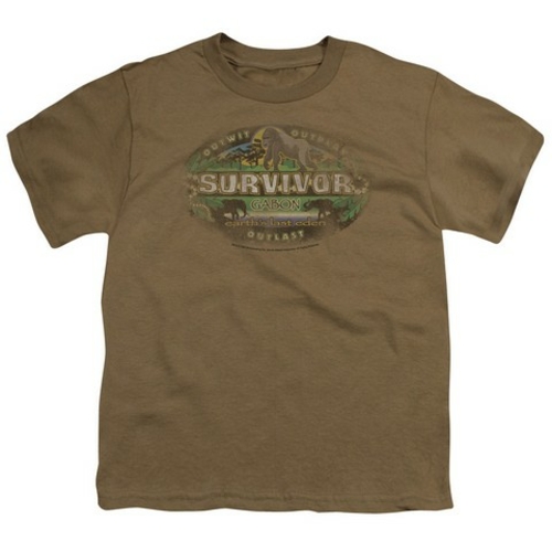 Trevco Survivor-Gabon Distressed - Short Sleeve Youth 18-1 Tee - Safar