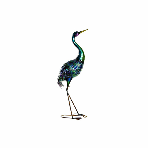 Decorative Figure DKD Home Decor Metal Lilac Green Oriental Heron (24