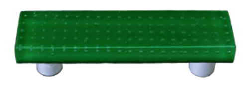 Hot Knobs HK1206-PA Bubbles Dark Forest Green Rectangle Glass Cabinet