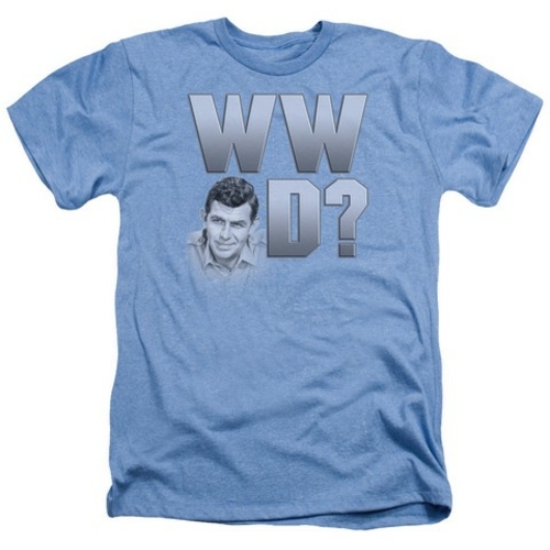 Trevco Andy Griffith-Wwad - Adult Heather Tee - Light Blue- 2X