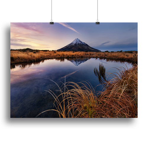 Mount Taranaki Morning Breeze Canvas Print or Poster
