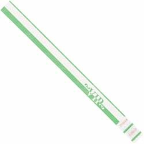 Tyvek WR106GN 0.75 x 10 in. Green VIP Wristbands - Case of 500