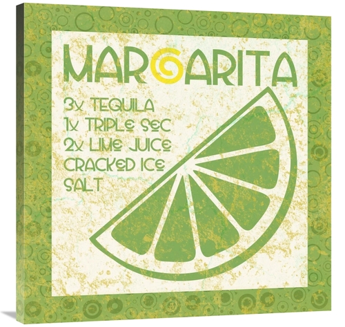 Global Gallery GCS-458096-3636-142 36 x 36 in. Cocktail Recipes - Marg