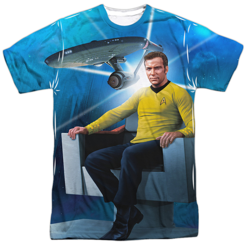 Trevco CBS1362-ATPP-5 Star Trek-Kirks Ship - Short Sleeve Adult Polyes