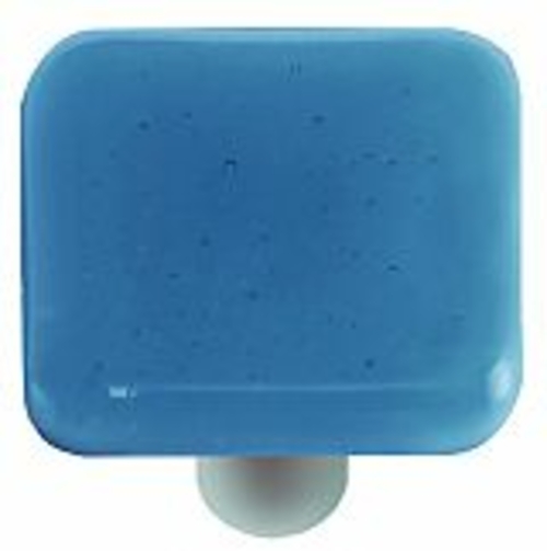 Hot Knobs HK1029-KA Egyptian Blue Square Glass Cabinet Knob - Aluminum