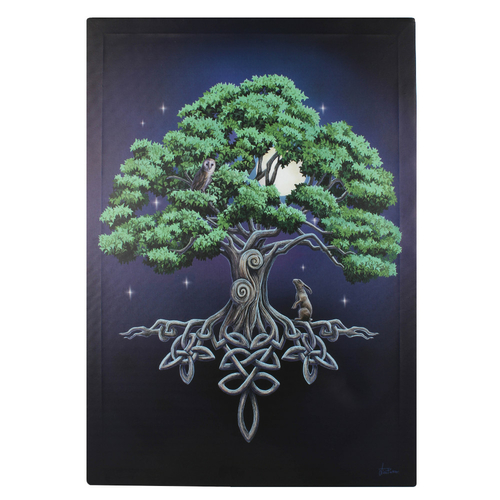 50x70cm Tree Of Life Canvas Plaque by Lisa Parker