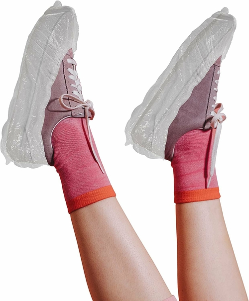 Disposable Shoe Covers Large. Pack of 100 Polyethylene White Boot