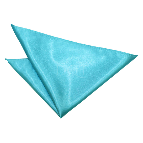 Plain Satin Handkerchief - Robin's Egg Blue