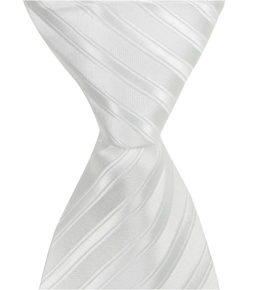 W2 - 13.75 in. Zipper Necktie - White, 4T-7