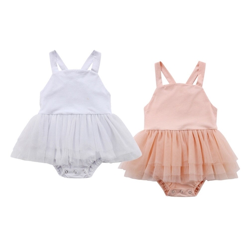Newborn Baby Girls Angel Wings Sleeveless Romper