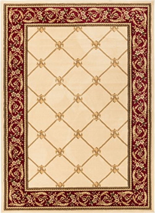 Infinity Home 36227 7 ft. 10 in. x 10 ft. 6 in. Timeless Fleur De Lis 