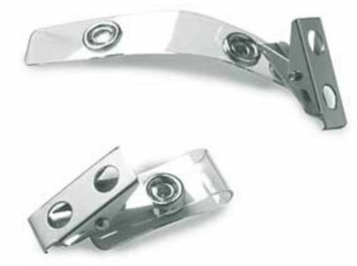 Button ID Badge Strap Clips Clip 25 Pack CLEAR ()