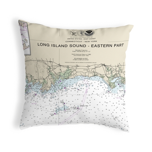 Betsy Drake NC12354MA 18 x 18 in. Long Island Sound - Eastern Part Det