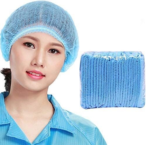 Disposable Bouffant Caps for Surgical, Restaurants & Home Use 100PCS.