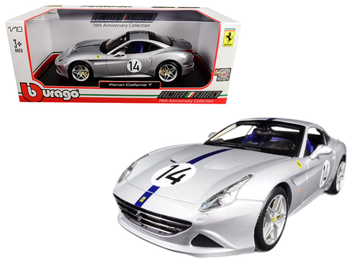 Ferrari California T Hot Rod Silver #14 70th Anniversary 1/18 Diecast