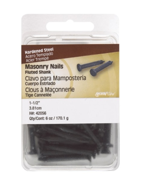 Hillman 42056 6 oz Masonry Steel Nails  1.5 in. - pack of 5