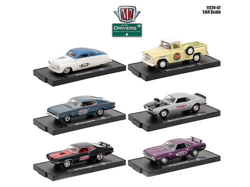 Drivers 6 Cars Set Release 42 In Blister Packs 1/64 Diecast Model Cars